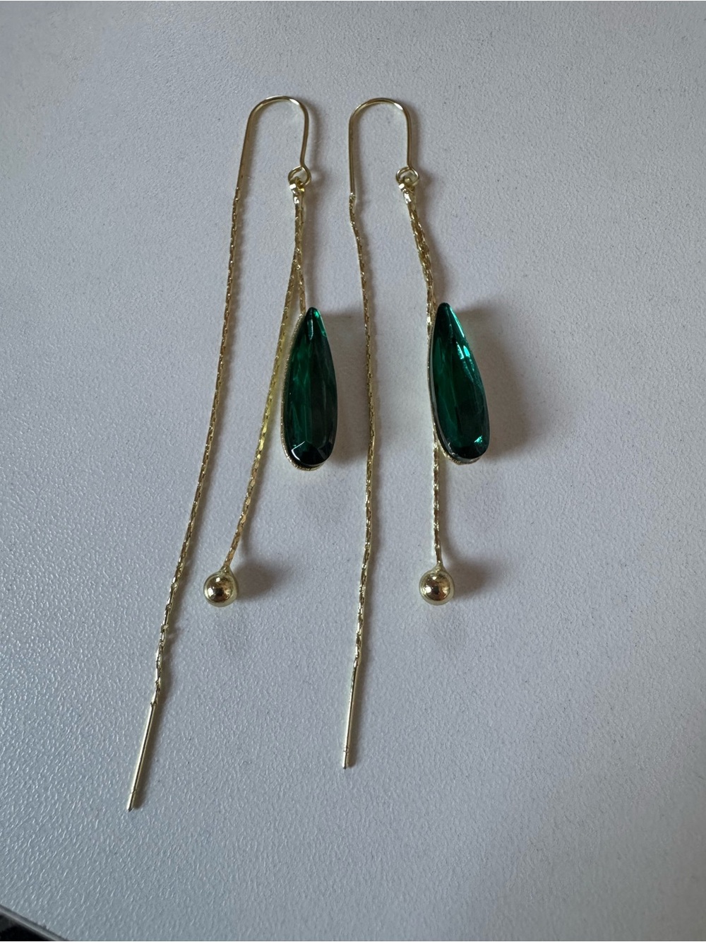 Yellow Gold Plated Dangle Earrings